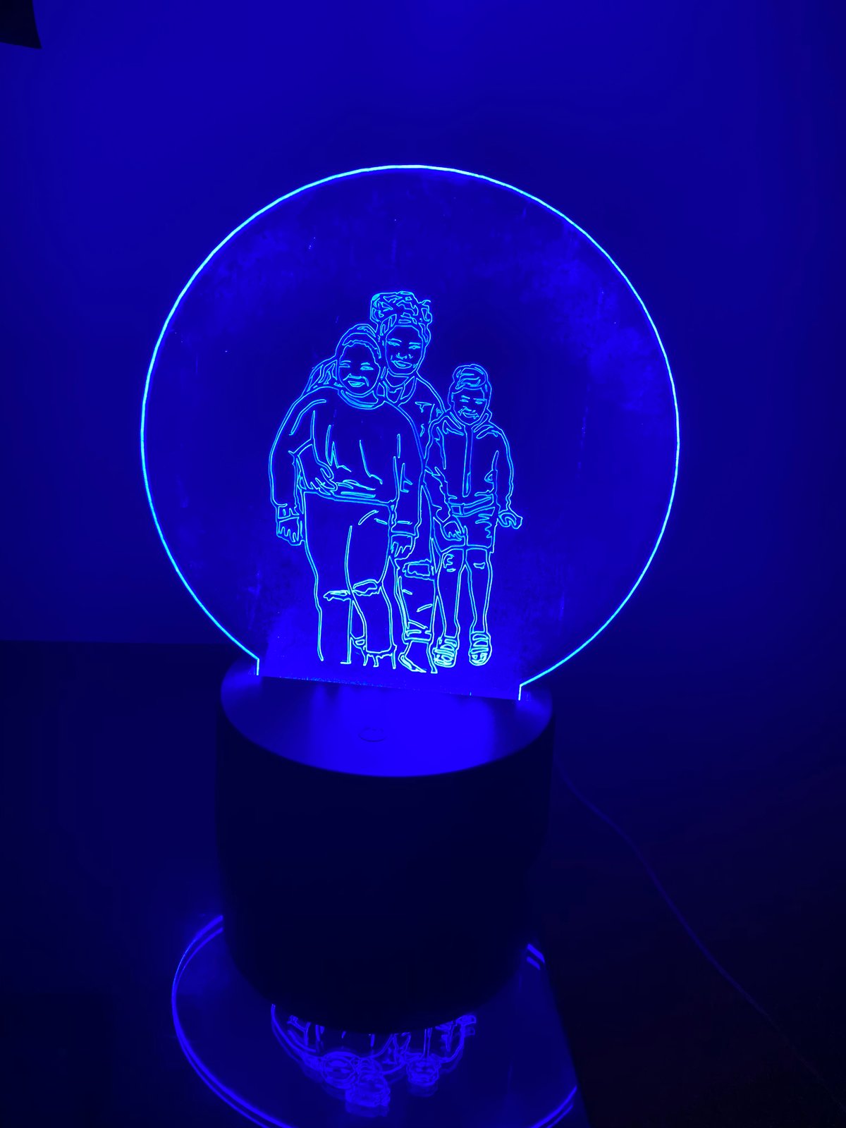 Fully customisable LED Engraved Lamps