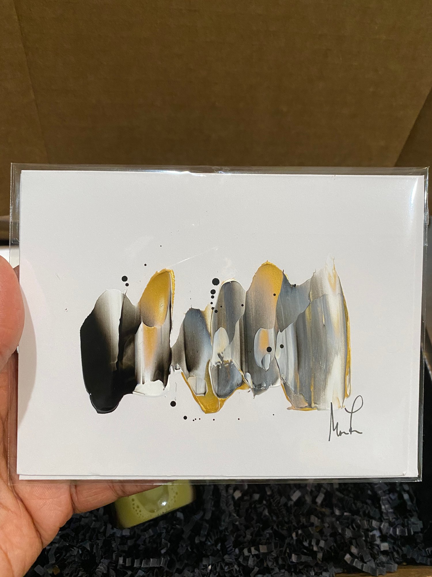 Image of 5 pack Hand Painted 4.25 x 5.5 Notecards (Color Options)