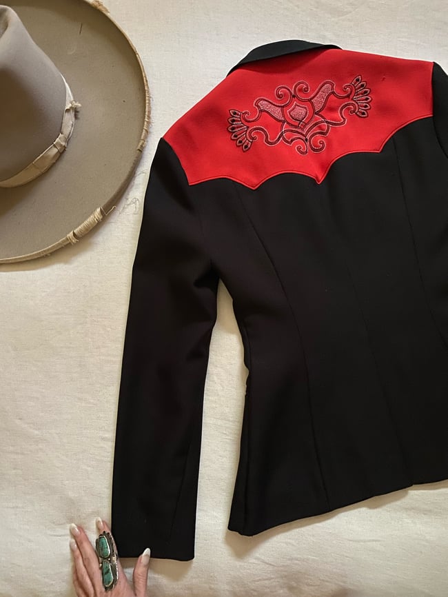 70s H bar C embroidered trouser suit 