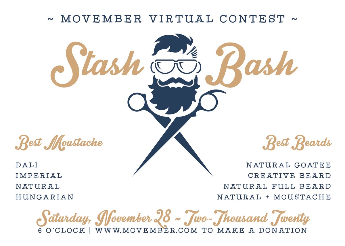 Movember Virtual Mustache Party Invitation