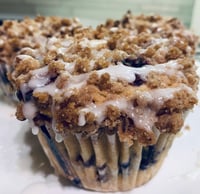 FROSTED BLUEBERRY MUFFINS