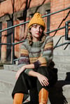 Omemee Cable Toque (shown Alpaca wool in Ochre)
