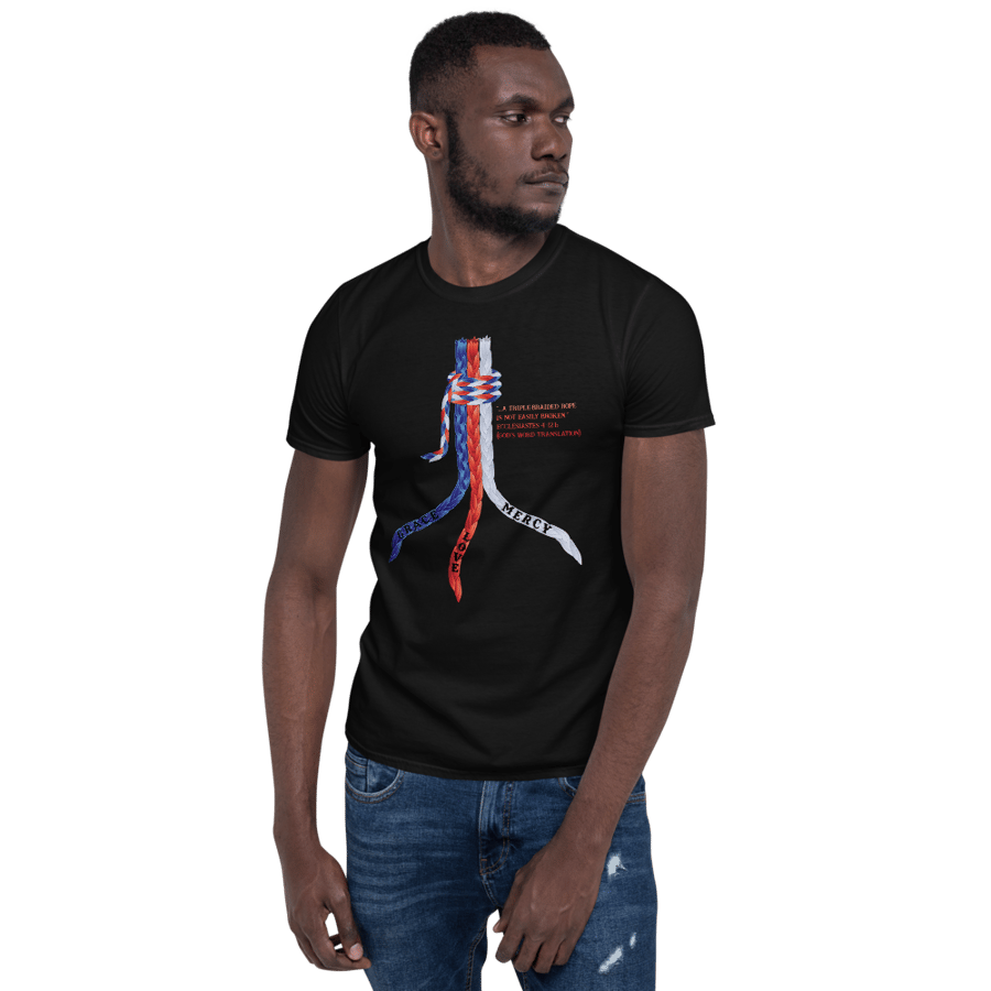 Image of 3 Stranded Union (Red,White,Blue Edition) Short-Sleeve Unisex T-Shirt