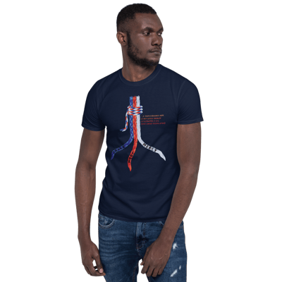 Image of 3 Stranded Union (Red,White,Blue Edition) Short-Sleeve Unisex T-Shirt
