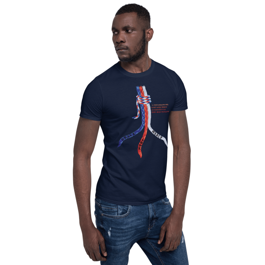 Image of 3 Stranded Union (Red,White,Blue Edition) Short-Sleeve Unisex T-Shirt