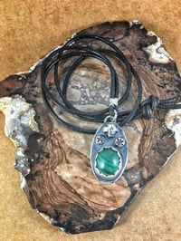 Image 1 of Sterling Silver and Malachite 