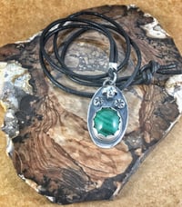 Image 2 of Sterling Silver and Malachite 