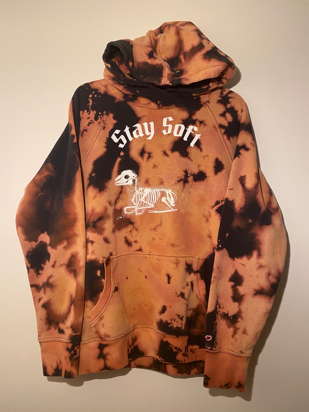 Image of Stay Soft bleached hoodie