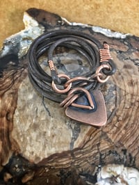 Image 2 of Copper and Leather, with a Beautiful Stone 