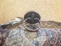 Image 4 of Breathe - A Copper and Lake Pebble Ring 