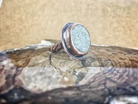 Image 2 of Breathe - A Copper and Lake Pebble Ring 