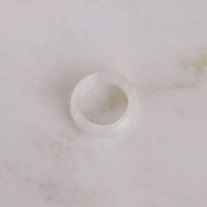 Image of Vietnam Clear Quartz antique style round band ring