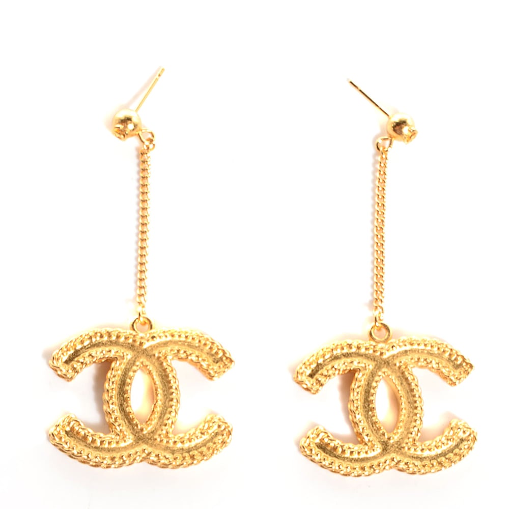 Image of Classic Golden Drop Earrings 