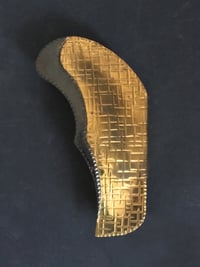 Image 1 of Italian Door Handle of Hammered Brass and Blackened Copper