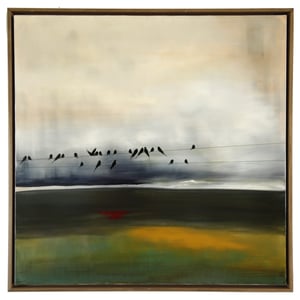 Image of Original Canvas - Storm Swallows - 36" x 36"