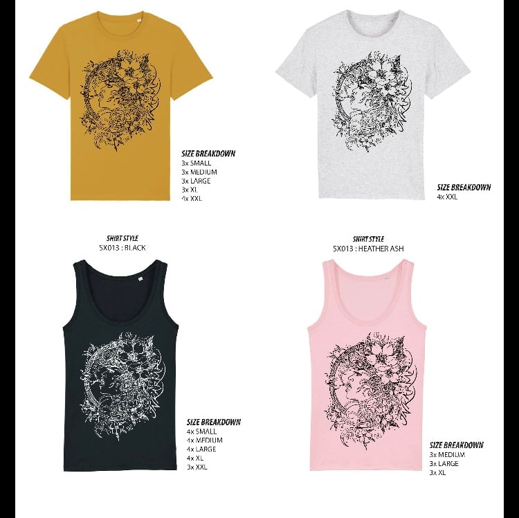 Image of Pre order tshirts and vests 