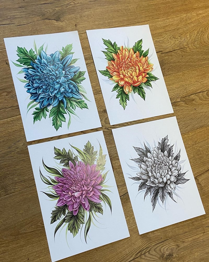 Image of Set of 4 A4 prints 