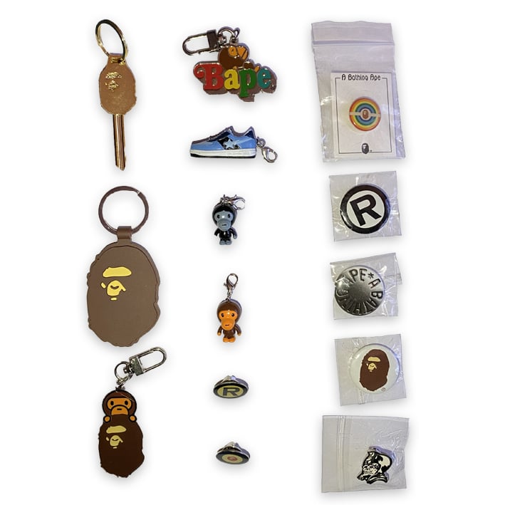 BAPE Keychains and Pins