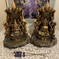 Image 2 of Buddha and Ganesh Back Flow Incense Burners