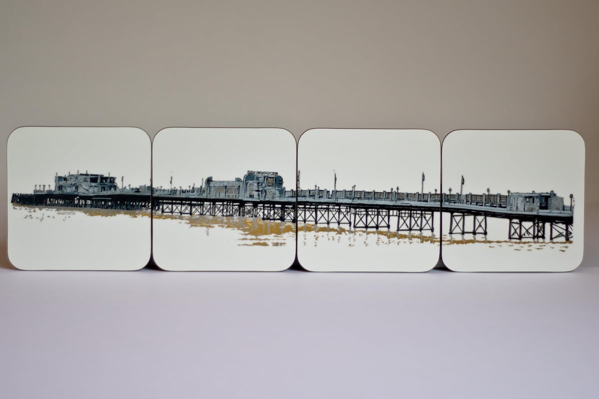 Worthing Pier Coasters (set of 4) Longhurstlino