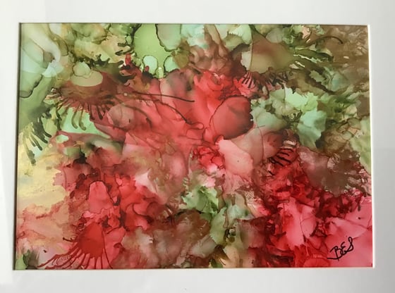 Image of Abstract in Reds and Greens