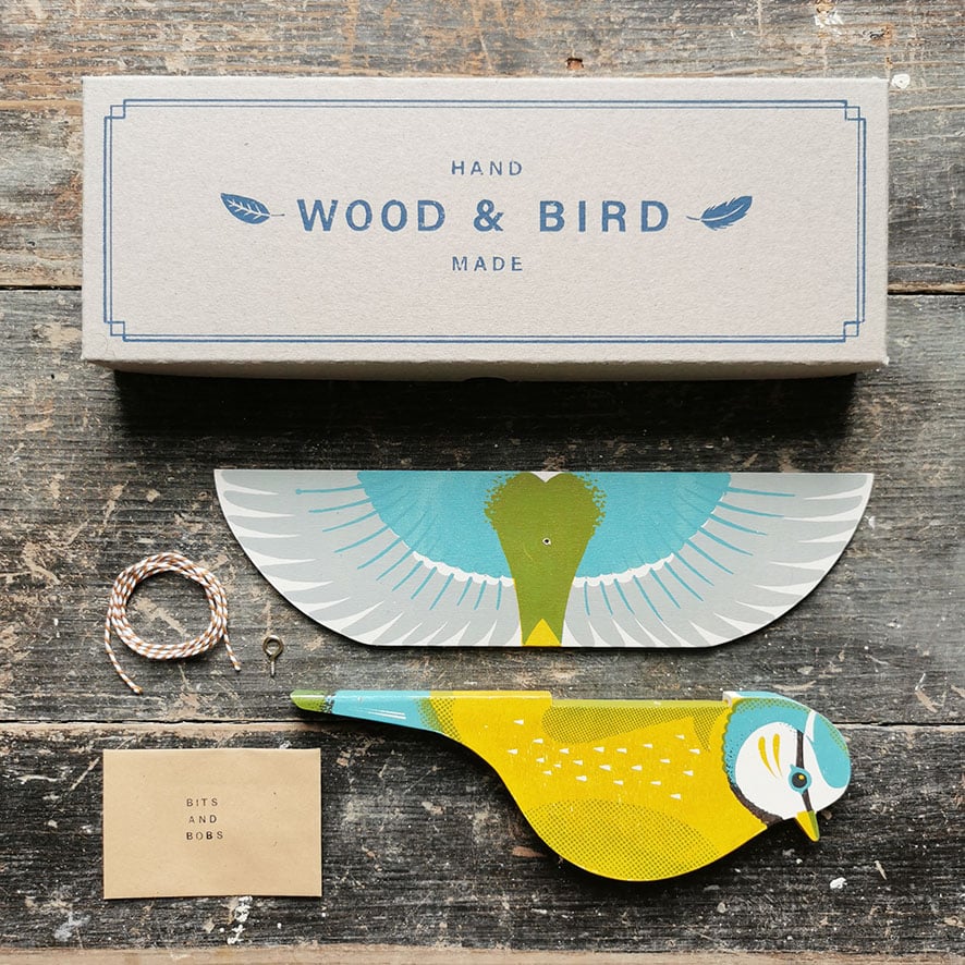 Image of Wood & Bird Blue Tit