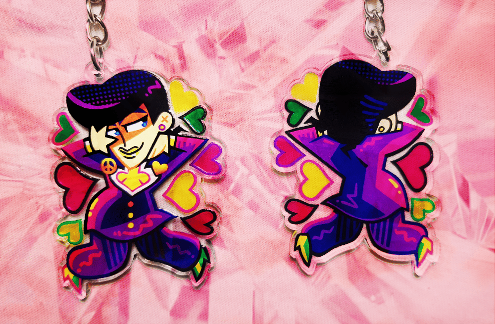 Image of Josuke Higashikata - 2'' Acrylic Keychain (double sided)