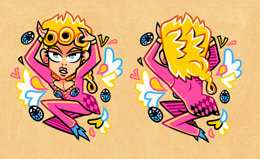 Image of Giorno Giovanna - 2'' Acrylic Keychain (double sided)