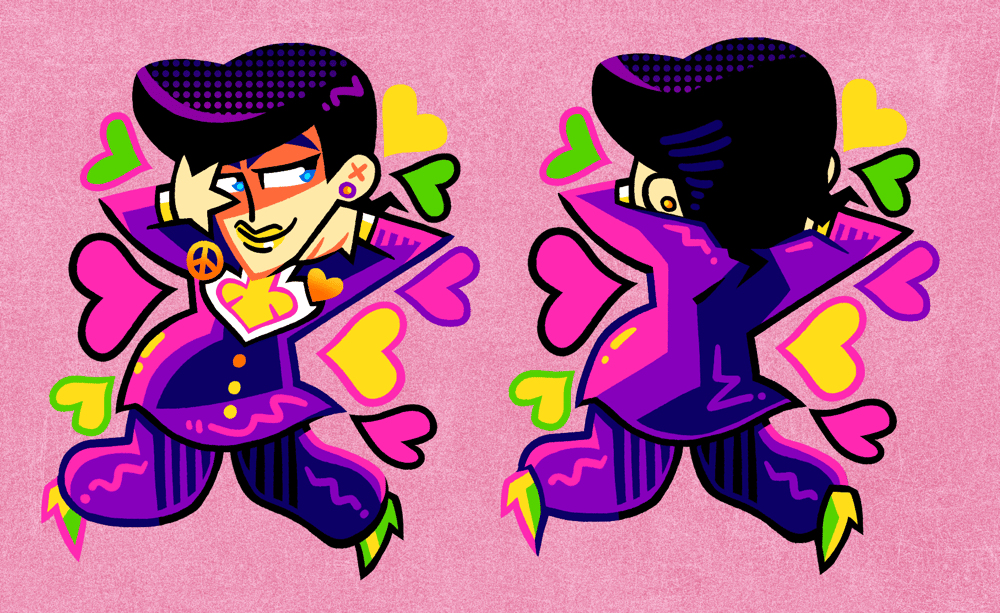 Image of Josuke Higashikata - 2'' Acrylic Keychain (double sided)