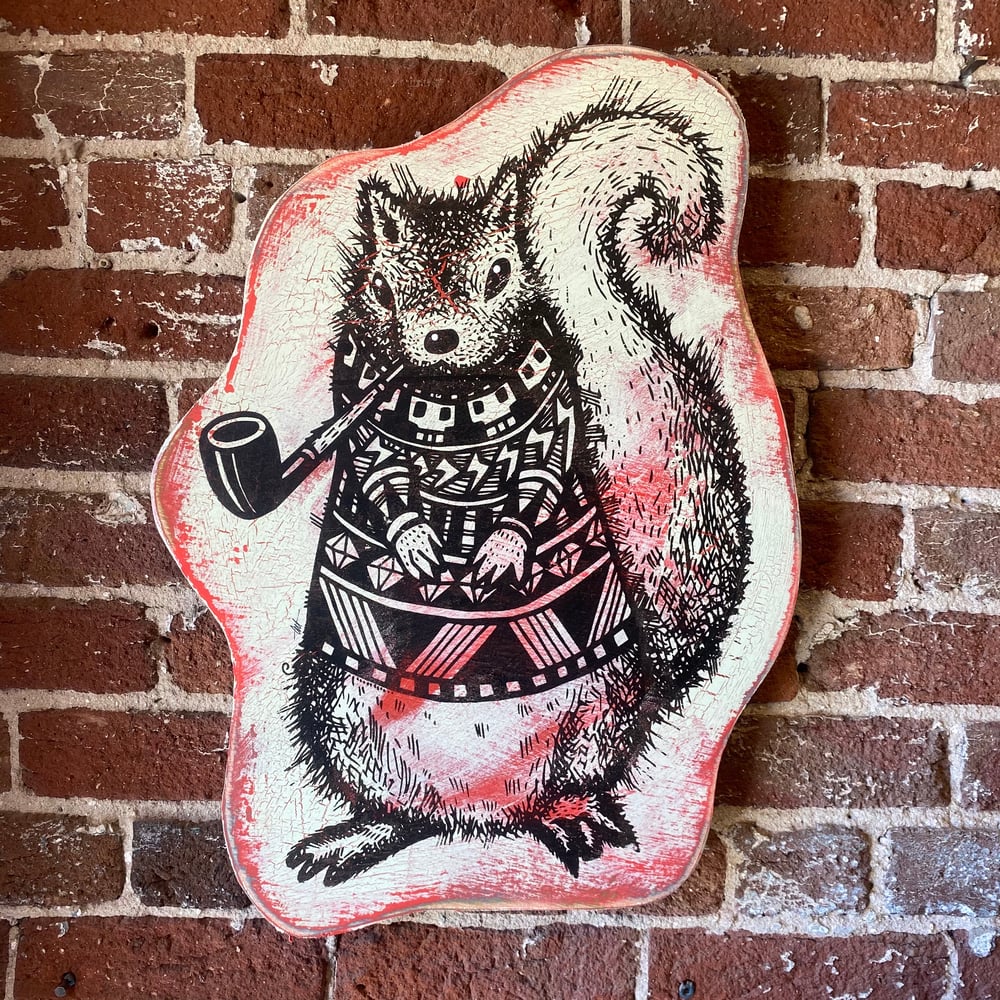 Image of Pretentious Squirrel on Aged Ply