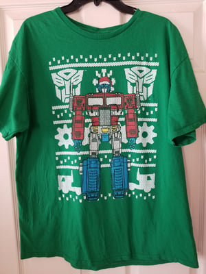 Optimus Prime Ugly Sweater Tee Size XL
