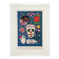 Image 1 of Mexican Sugar Skull Glitter Decorated Print