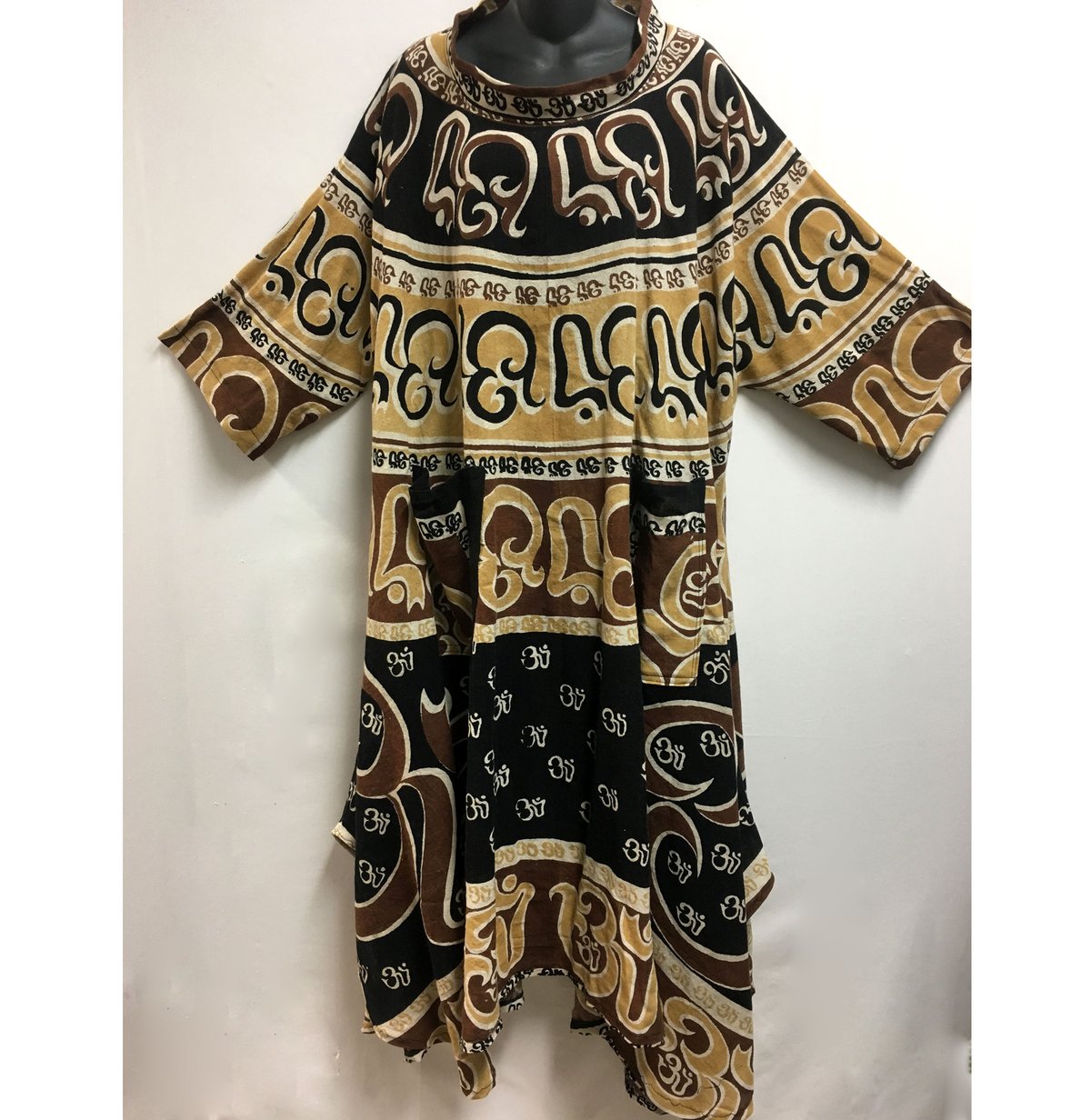 Image of OM Caftan Dress - Hand woven - Hand Block Printed Cotton