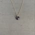 Tiny 14k Gold and Oxidized Silver Loop Necklace Image 4