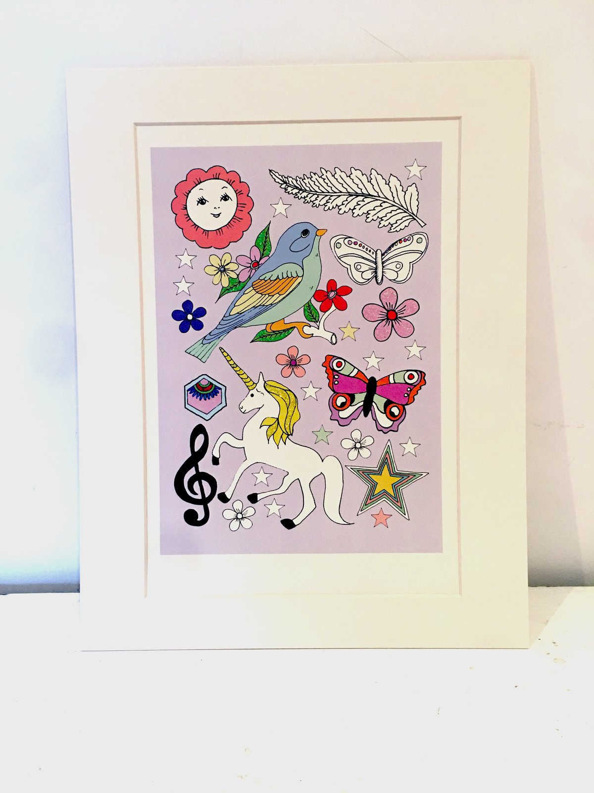 Unicorn Glitter Tattoo Print