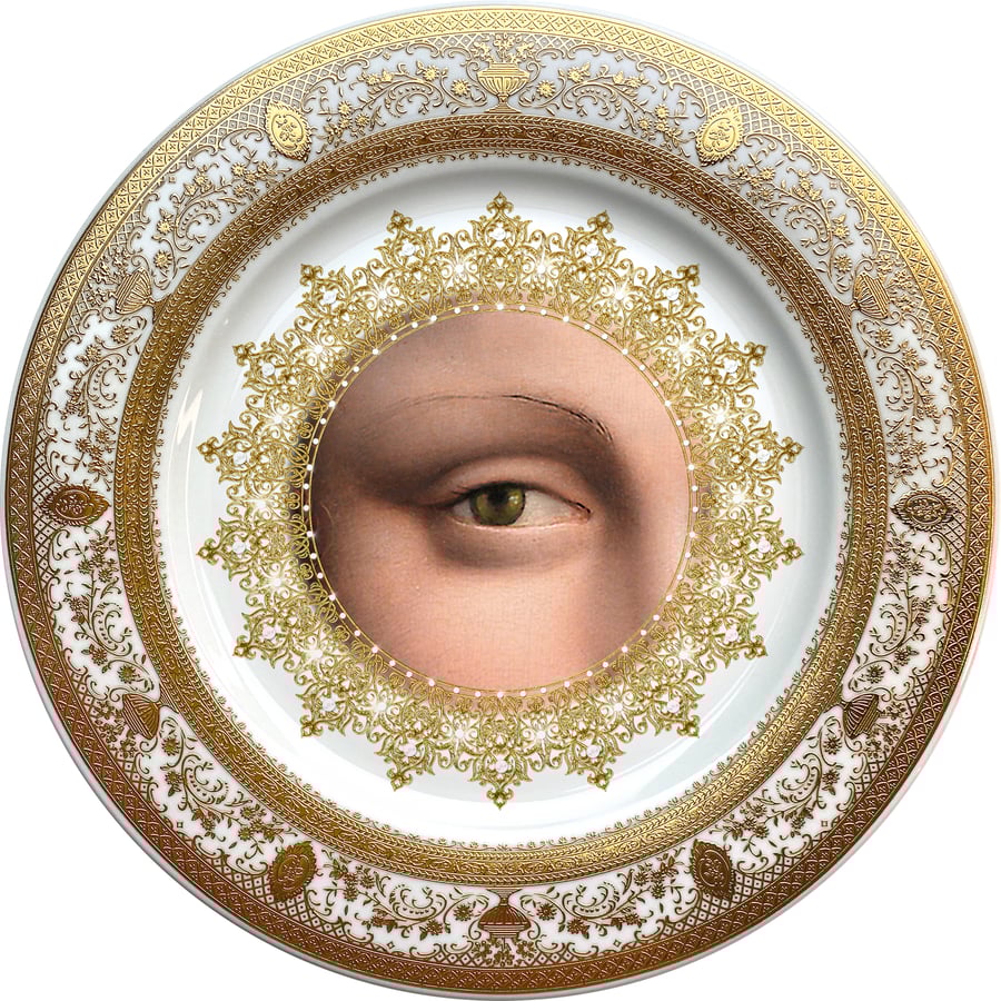 Image of Lover's Eye - Yellow - Fine China Plate - #0738