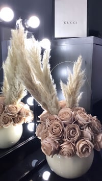 Image 1 of NEW - Champagne / mink roses and pampas 