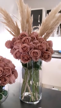 Image 3 of NEW - Champagne / mink roses and pampas 