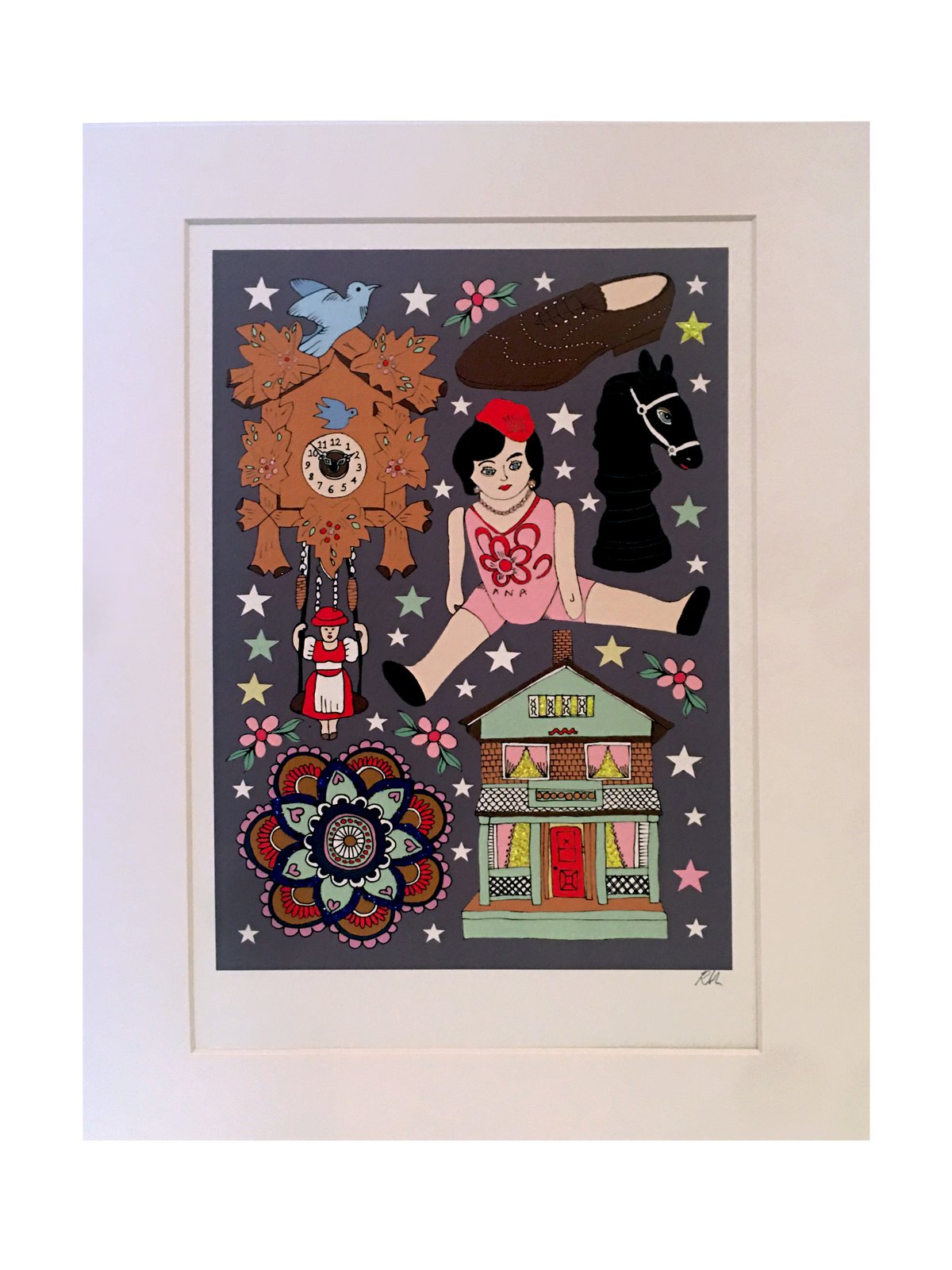 Dolls House Glitter Tattoo Print