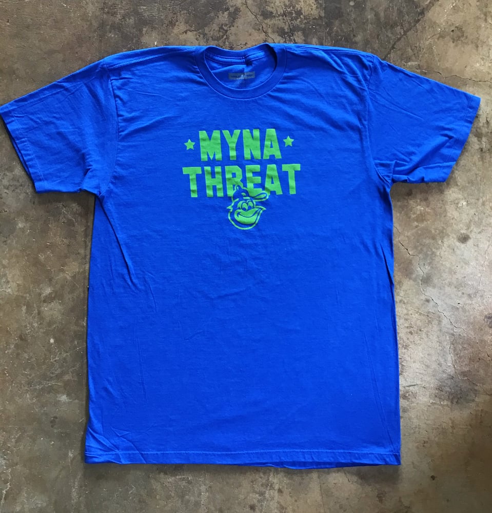 Image of Myna Threat - Blue / Lime Green