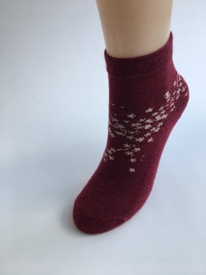 Image of Merino Cherry Blossom Ankle Socks