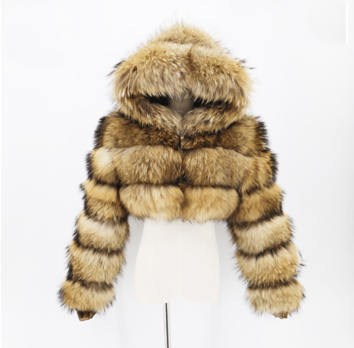 Raccoon Fur Hood Trim - natural color – Milly Reich