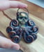 Image of Carved Labradorite Skull Octopus Statement Pendant