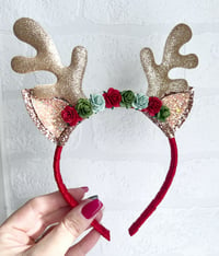 Image 1 of Christmas hair accessories Reindeer ears headband, Christmas hair accessories 