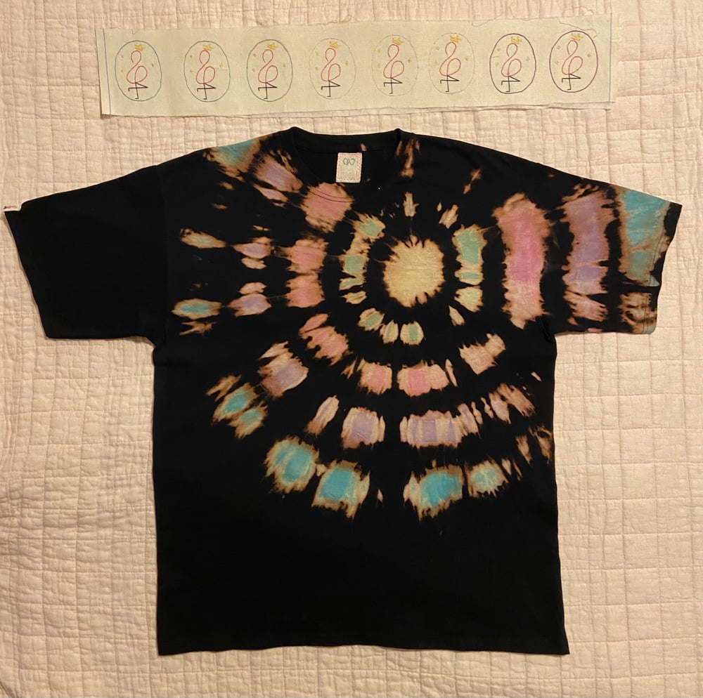 Image of Tie Dye Colorful Explosion on Black 