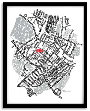 Image of Anerley & Penge SE20 - SE London Type Map - White