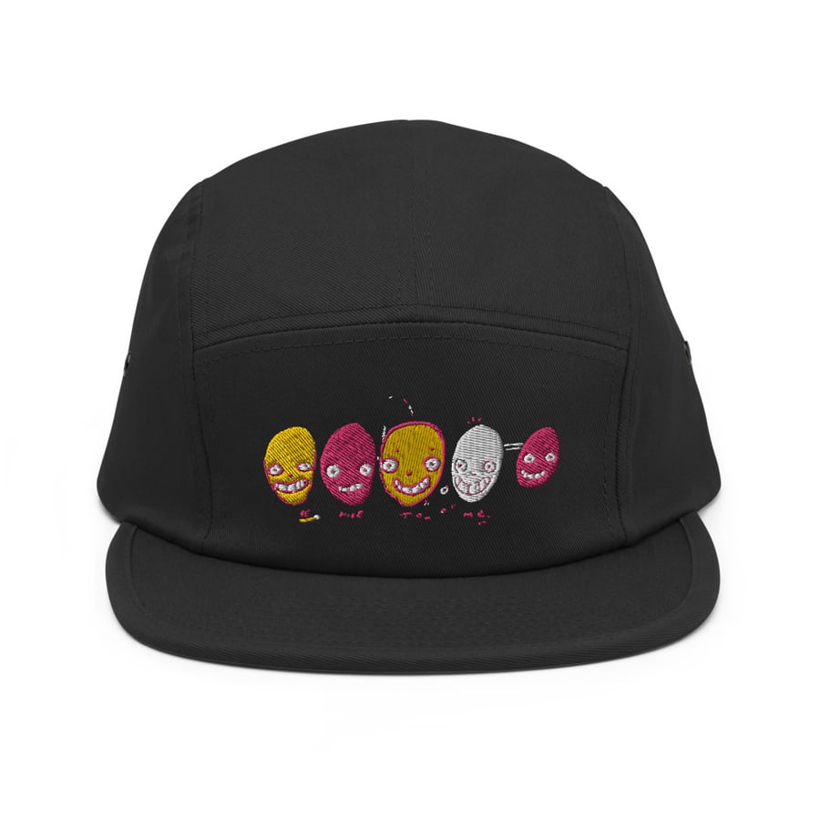 Image of "Be Nice To Me" Embroidered Five Panel Cap