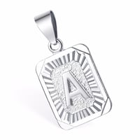 Image 3 of Letter Silver Pendant with Chain (3 weeks for delivery)