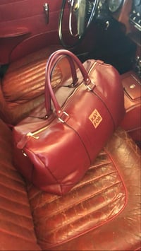 Image 4 of K&YFOB weekender bag in BURGUNDY RED
