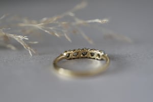 Image of *SALE - was £1950* 18ct gold grey rose-cut semi-eternity diamond ring (IOW160)